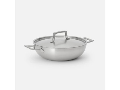 Nerezová beznýtová kónická pánev TEGAME s poklicí LUCCA 4.0 p. 28 cm 3,5 l