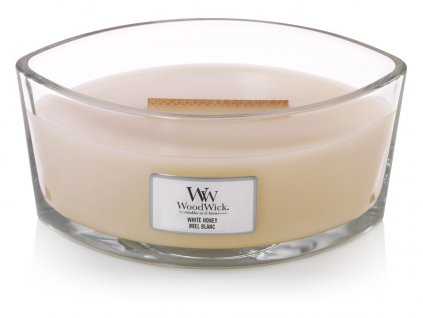 WoodWick vonná svíčka loď WHITE HONEY 453 g