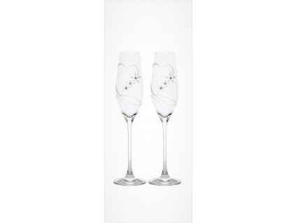 Swarovski Celebration sklenice na sekt srdce set 2 ks, 210 ml