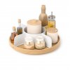 Otočný organizér tácek BELLWOOD LAZY SUSAN 30 cm bílý přírodní