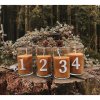 Adventní svíčky ve skle set 4 ks, v. 10 cm hnědé 2
