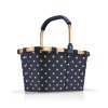 Nákupní košík CARRYBAG frame metallic dots blue