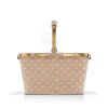 Nákupní košík CARRYBAG frame metallic dots coffee 2