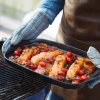 Grilovací tác BBQ na maso a zeleninu 42,5 x 27,5 cm, černý 2