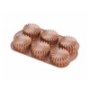 Forma RUFFLED MEDALLION na mini bábovky plát se 6 formičkami, měděná Nordic Ware