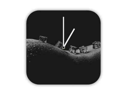 Hodiny s motivem akt ženy černobílý