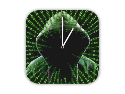 Hodiny s motivem binární kód