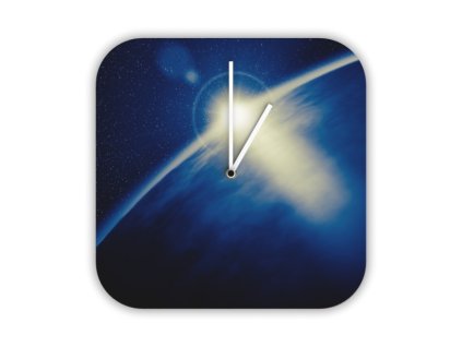 Hodiny s motivem planeta Země a Slunce