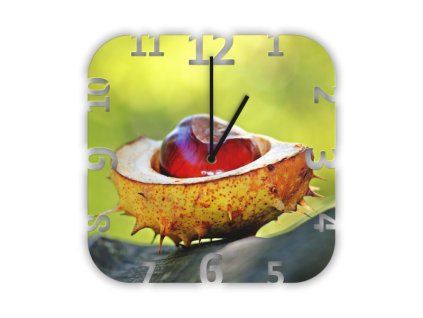 Hodiny s motivem kaštan