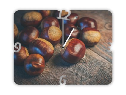 Hodiny s motivem kaštany