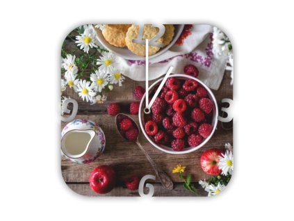 Hodiny s motivem maliny