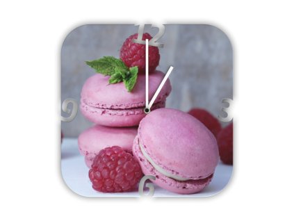 Hodiny s motivem makronky