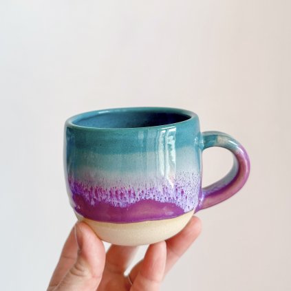 Hrnek s uchem amethyst teal