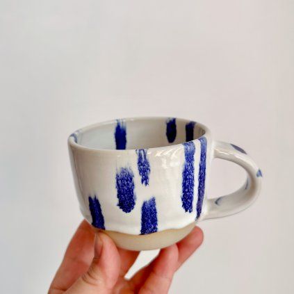 Hrnek s uchem dalmatine blue