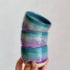 Hrnek amethyst teal (béžová kamenina)