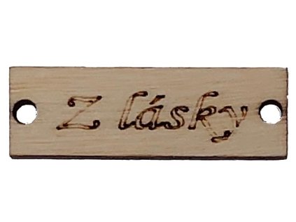 Cedulka Z lasky 3,0x1,0cm