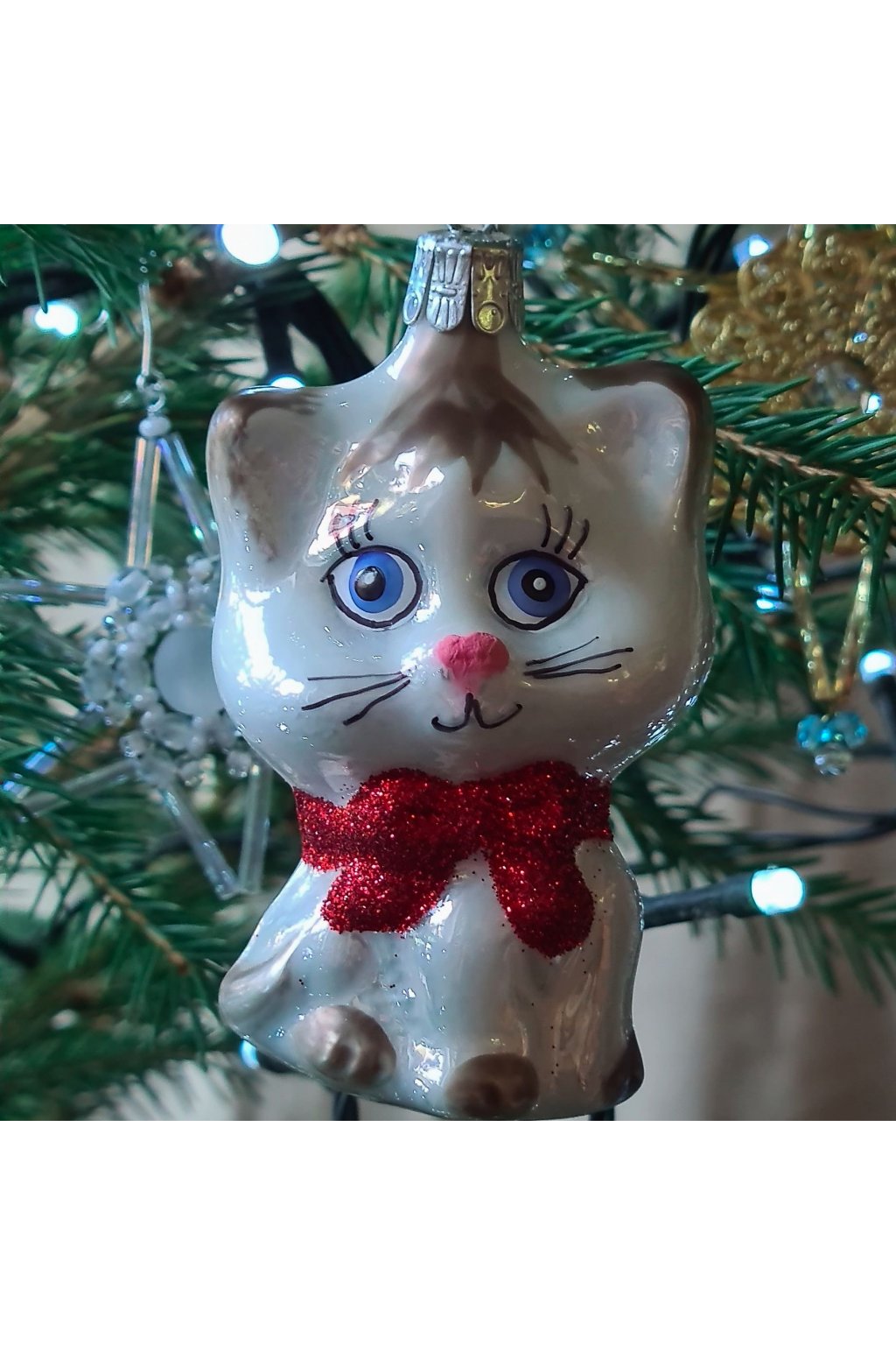 Vánoční ozdoba -  kočička Matylda