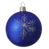 Modrá vločka koule 8cm