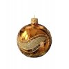 tmavě zlatá fantazie koule 6cm 1
