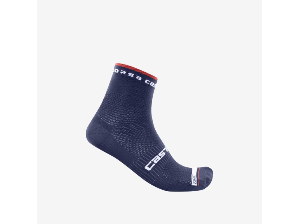 modre cyklisticke ponozky Castelli Rosso Corsa Pro 9 21027424