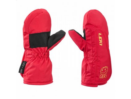 Leki Glove Smiley Kids Mitt red-yellow-black