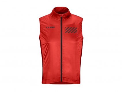 Cube TEAMLINE Wind Gilet vesta červená