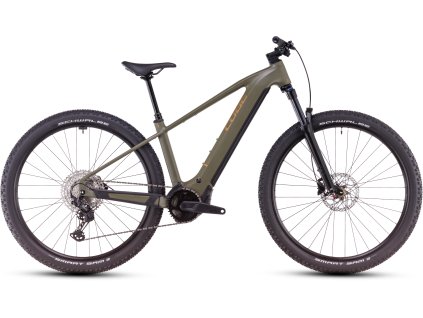 horský hardtail elektrobicykel Cube Reaction Hybrid Pro 800 dustyolive n gold