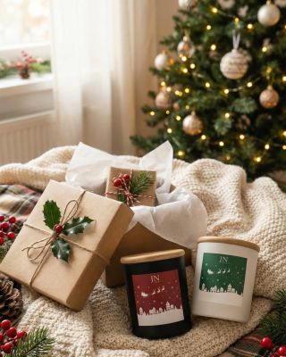 Naše vánoční svíčky🕯️🎄 vánoční ráno vánoční puding dárkové balení