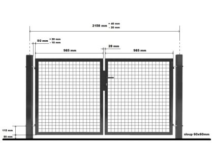 Brana 2000mm se svarovanou siti