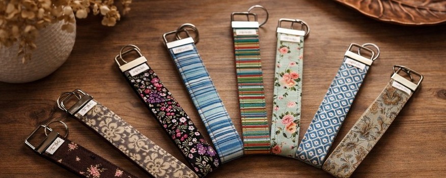 Textilní klíčenky Tina