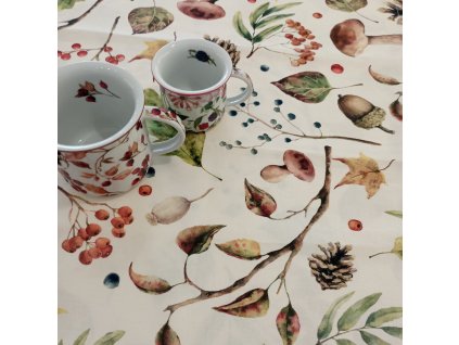 behoun, originalníi ubrus, bavlnales, podzim, stola