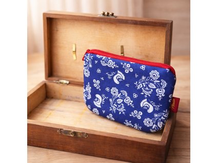 modry folklor,mini tasticka mina, od joan atelier