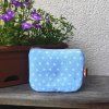 bílá srdíčka, taštička handmade min Mína