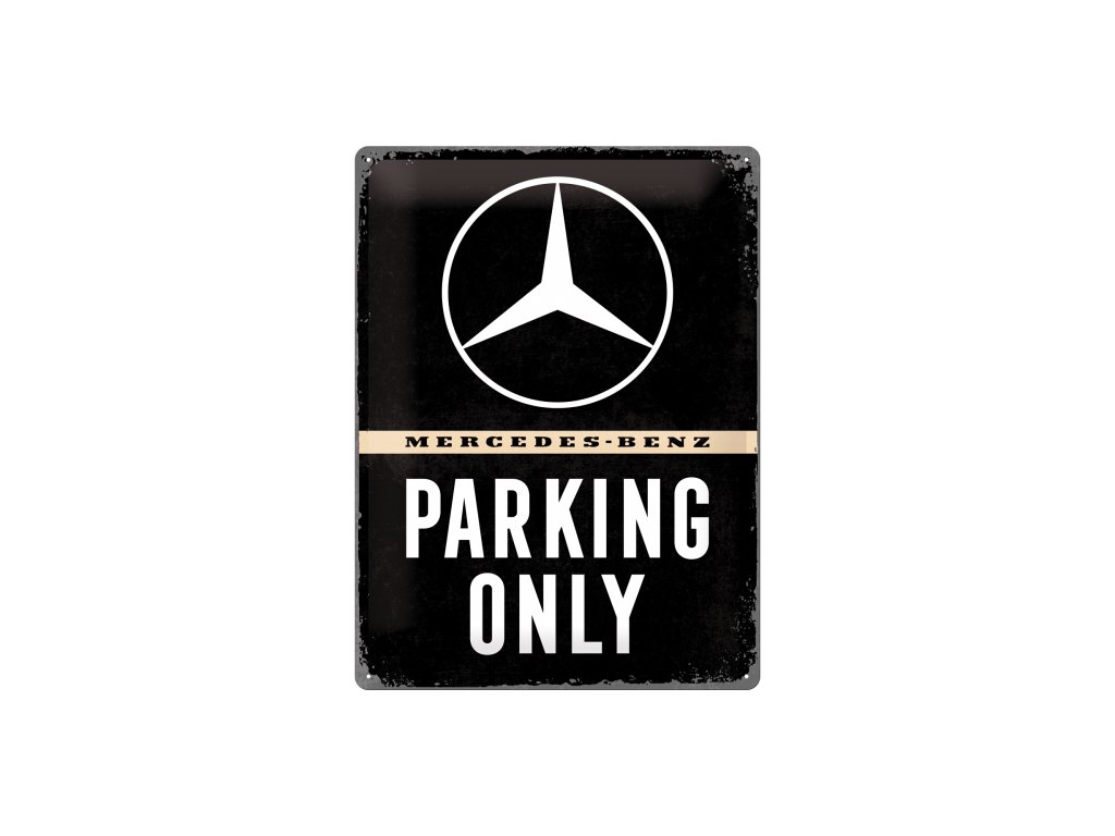 Plechová ceduľa Mercedes-Benz Parking Only (2)