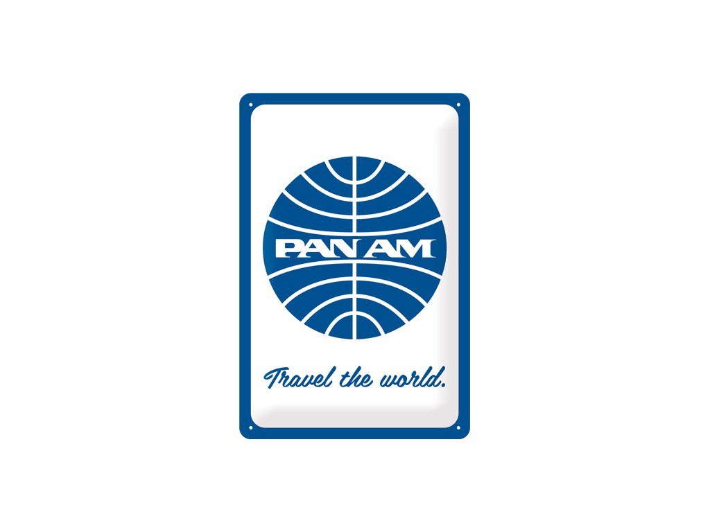 Plechová Ceduľa Pan Am Travel The World