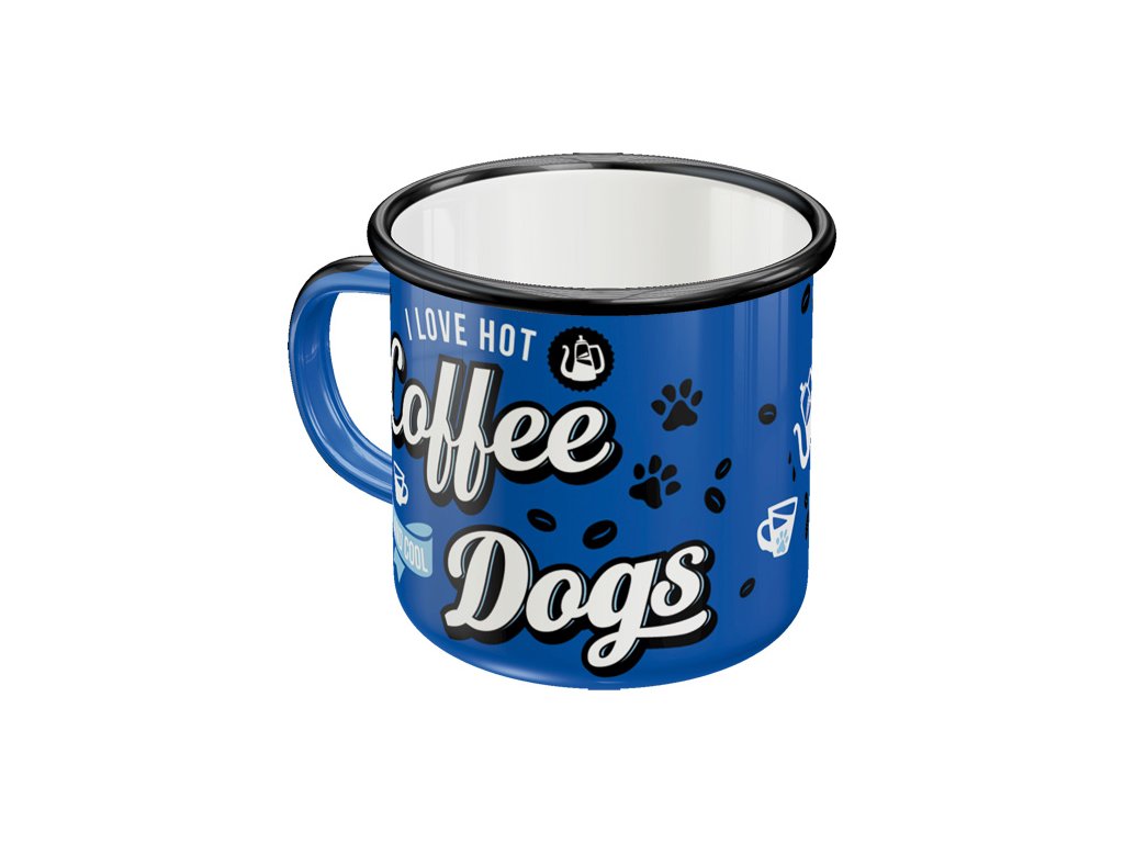 Plechový Hrnček I Love Coffee and Dogs