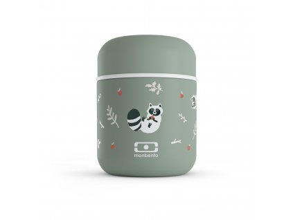 Termobox Monbento Capsule - Green Raccoon