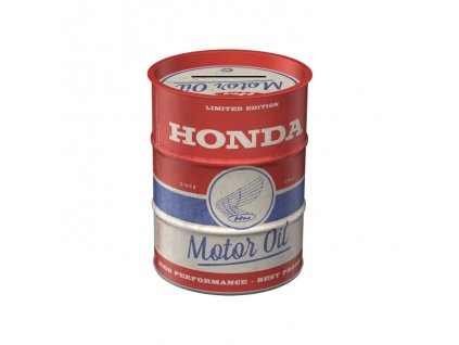 Plechová pokladnička Barel - Honda Motor Oil