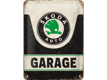 Plechová Cedule Škoda Garage