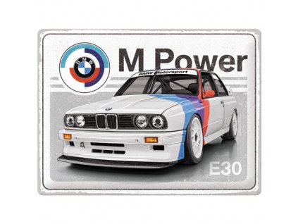 Obraz - Plechová Cedule BMW Motorsport M Power E30