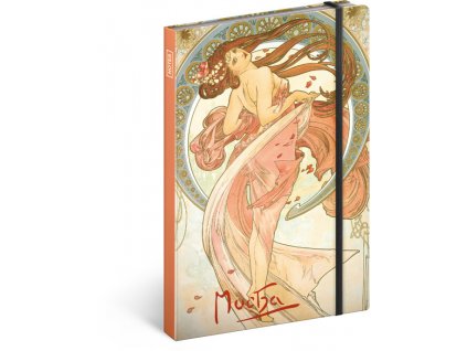 Linajkovaný Zápisník - Alfons Mucha Tanec