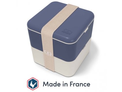 Lunch Box Monbento Square - Blue Natural Nový Typ - Made in France