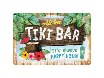 Plechová Ceduľa Aloha Tiki Bar