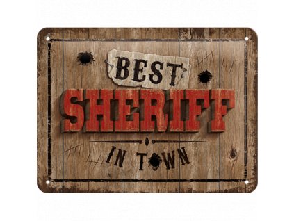 Plechová Ceduľa Best Sheriff in Town