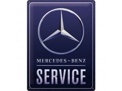 Plechová Ceduľa Mercedes-Benz Service Logo