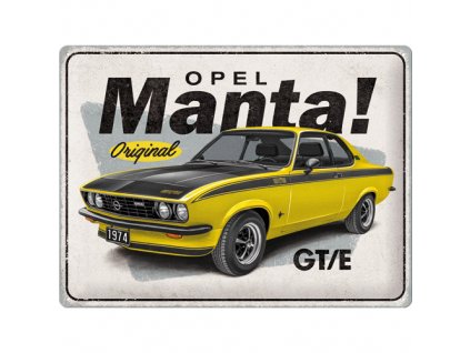 Plechová Ceduľa Opel Manta GT/E