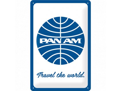 Plechová Ceduľa Pan Am Travel The World