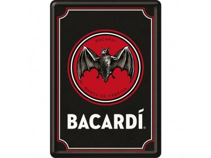 Plechová Pohľadnica Bacardi Logo