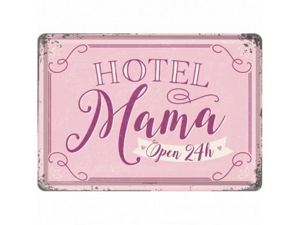 Plechová Pohľadnica Hotel Mama