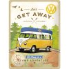 Plechová Ceduľa VW Bulli Let's Get Away